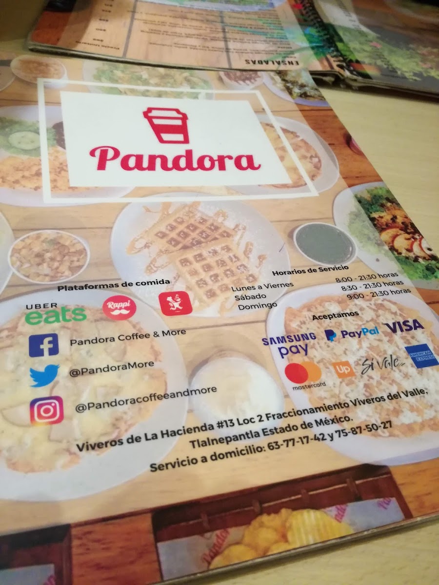 Pandora Coffee & More Viveros Menu - Image 5